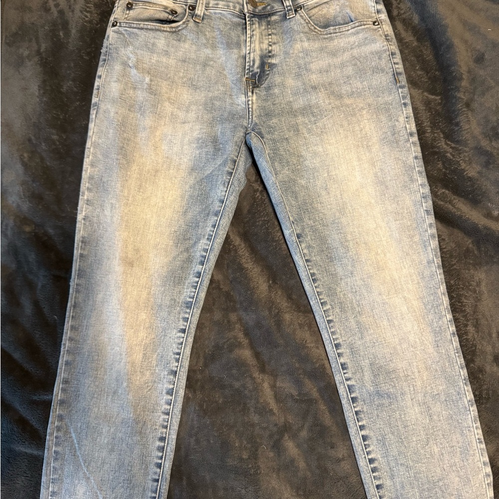 American Eagle Outfitters Men's Light Blue/Wash Straight Jeans
